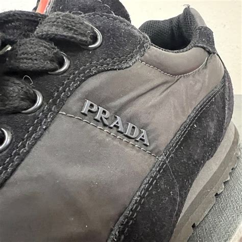 prada 4e2721|Prada Men's 4E2721 OQT F0H79 Leather Sneaker .